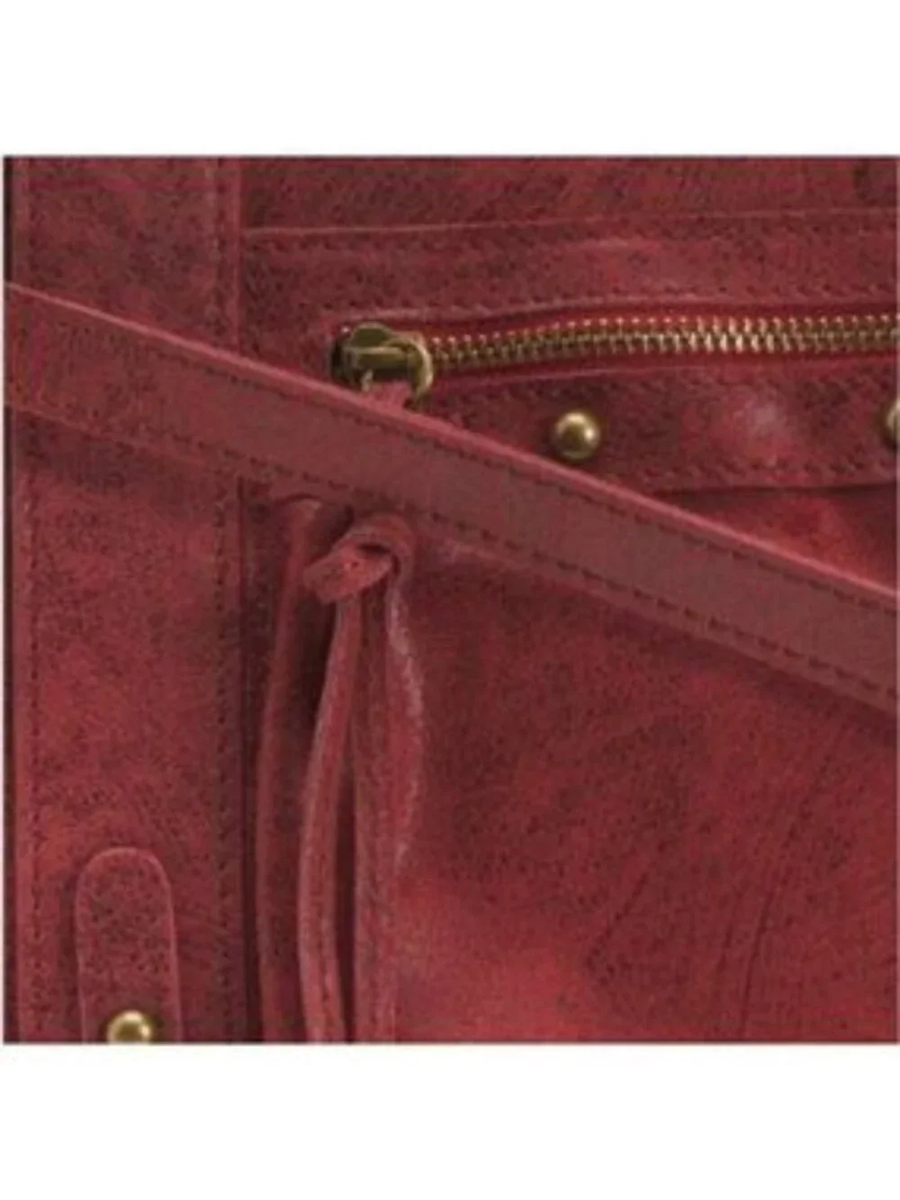 GAVE LUX Made In Italy Leather Large Satchel Brush Front Zip